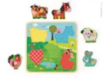 Drevené vkladacie puzzle pre najmenších Farma s úchytkou – Obrázok 3