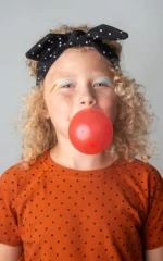 Pin Up Čelenka - Čierna s bielymi bodkami – Obrázok 2