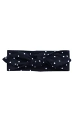 Pin Up Čelenka - Čierna s bielymi bodkami – Obrázok 3