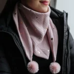 Mušelínový šálik - pink dots – Obrázok 6