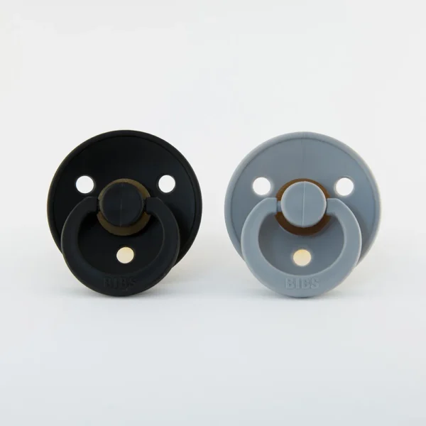 BIBS Colour cumlíky z prírodného kaučuku 2ks - Black/Cloud