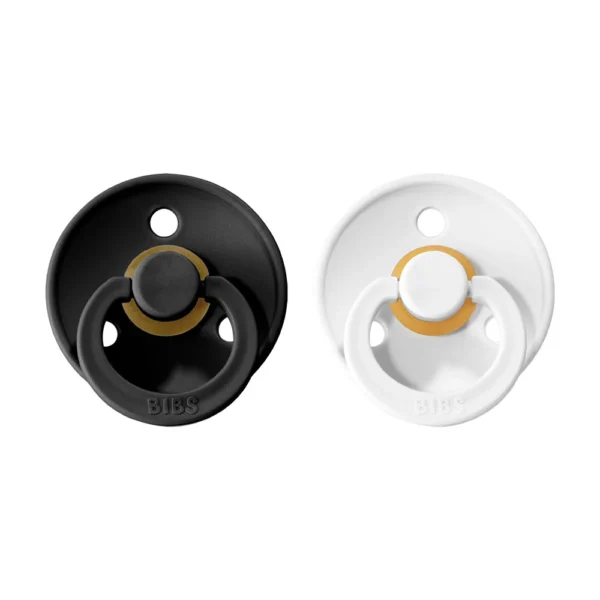 BIBS Colour cumlíky z prírodného kaučuku 2ks - Black/White