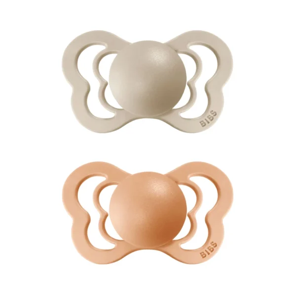 BIBS Couture ortodontické cumlíky z prírodného kaučuku 2ks - Vanilla/Peach