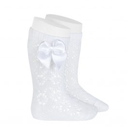 perle-geometric-openwork-knee-high-socks-with-bow-white