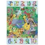 Obrovské puzzle – Od 1 do 10 v džungli – Obrázok 2