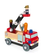 Drevené auto a stavebnica Hasiči BricoKids