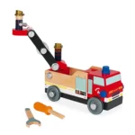 Drevené auto a stavebnica Hasiči BricoKids – Obrázok 5