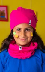 Bavlnená čiapka - fuchsia – Obrázok 4