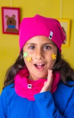 Bavlnená čiapka - fuchsia – Obrázok 3