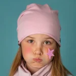 Bavlnená čiapka - púdrová