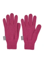 Pletené prstové rukavice - purpurové