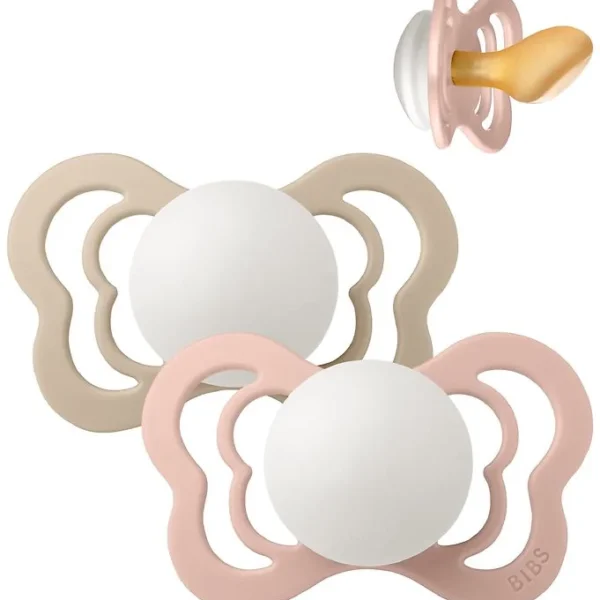 BIBS Couture ortodontické cumlíky z prírodného kaučuku 2ks - Blush Nočný / Vanilla Nočný