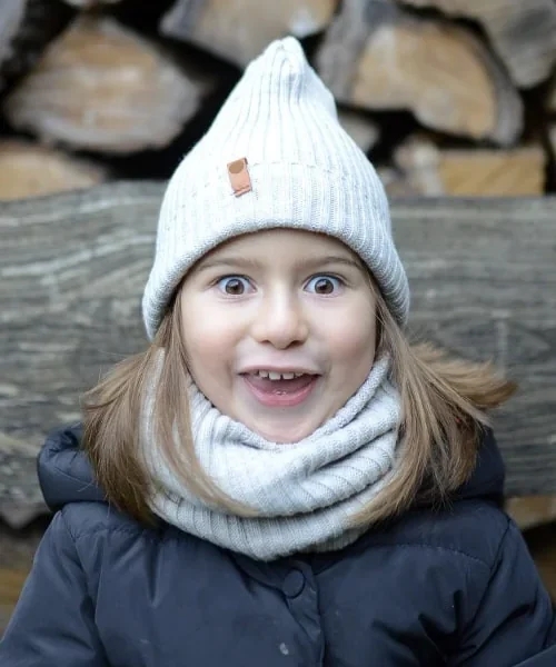 Zimná rolovateľná čiapka - piesková
