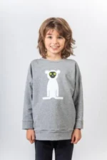 Detská Svietiaca Mikina - Lemur sivá – Obrázok 3