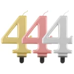 Narodeninová sviečka 4 metalická