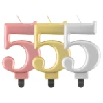 Narodeninová sviečka 5 metalická