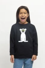 Detská Svietiaca Mikina - Lemur čierna