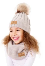 Zuppa zimná čiapka BRMBOLEC béžovosivá