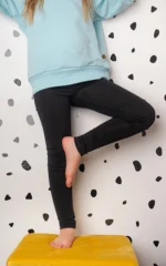 Lycra elastické legíny - čierne