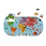 Hračka do vody puzzle Mapa sveta 28 ks – Obrázok 3