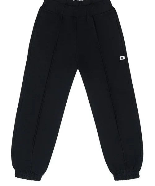 Nohavice s predným prešitím - čierne