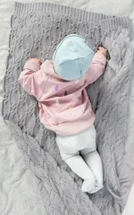 Fit novorodenecká čiapka - aqua – Obrázok 3