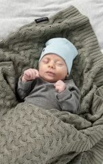 Fit novorodenecká čiapka - aqua