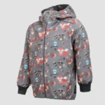 Softshellová bunda - sivé lesné zvieratká – Obrázok 8