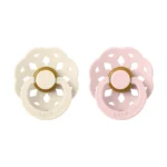 BIBS Boheme cumlíky z prírodného kaučuku 2ks - Ivory / Blossom