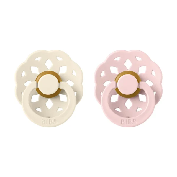 BIBS Boheme cumlíky z prírodného kaučuku 2ks - Ivory / Blossom