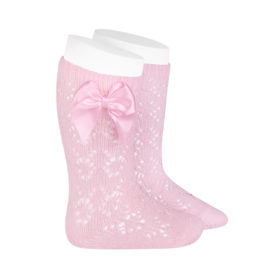 perle-geometric-openwork-knee-high-socks-with-bow-pink