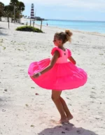 Zuppa šaty PUFF neon pink – Obrázok 3