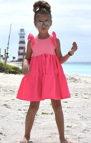 Zuppa šaty PUFF neon pink