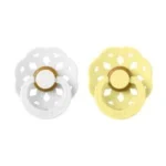 BIBS Boheme cumlíky z prírodného kaučuku 2ks - White / Sunshine