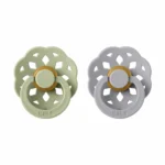 BIBS Boheme cumlíky z prírodného kaučuku 2ks - Sage / Cloud