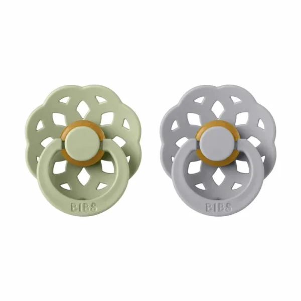 BIBS Boheme cumlíky z prírodného kaučuku 2ks - Sage / Cloud