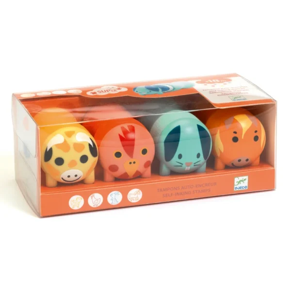 Zvieratká z gazdovstva - Samonamáčacie pečiatky pre drobcov