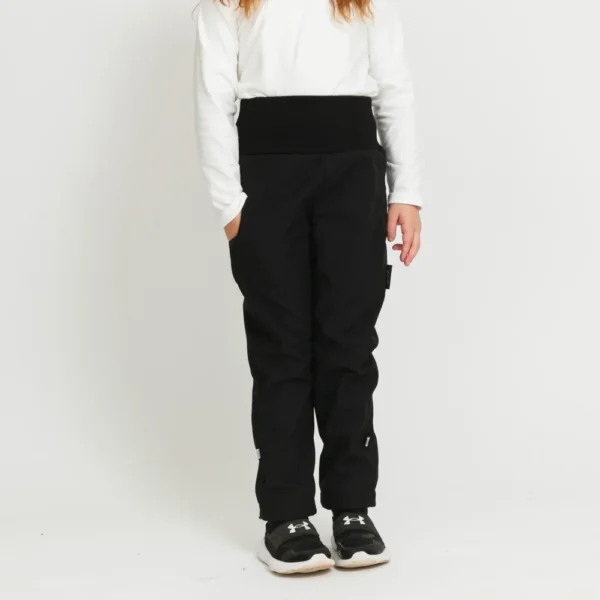 Softshellové nohavice s fleecom s vreckom 30/15 čierne