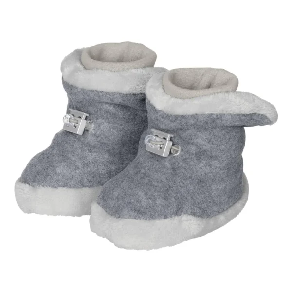 Detské protišmykové papučky - strieborné melé