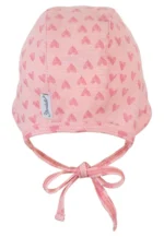Čepiec z biobavlny - ružové srdiečka – Obrázok 3