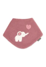 Fleecová zapínacia šatka so sloníkom - ružová