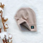 Kiwi rebrovaná čiapka - krémová – Obrázok 2