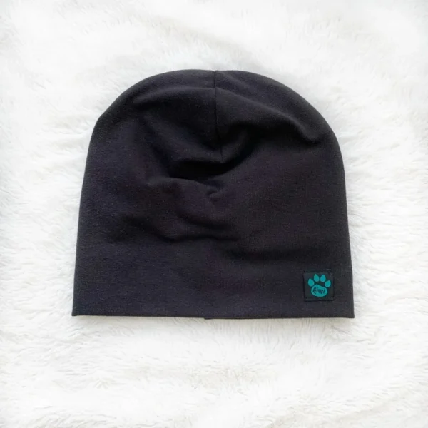 Kiwi dvojvrstvová čiapka kratšia - čierna