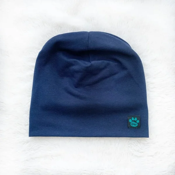 Kiwi dvojvrstvová čiapka kratšia - tmavomodrá