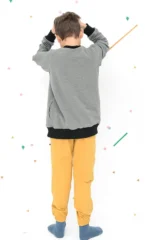 Detská mikina bomberka - šedá – Obrázok 5