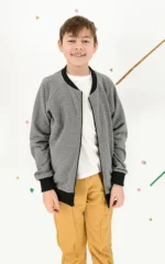 Detská mikina bomberka - šedá – Obrázok 3