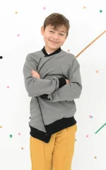 Detská mikina bomberka - šedá – Obrázok 4