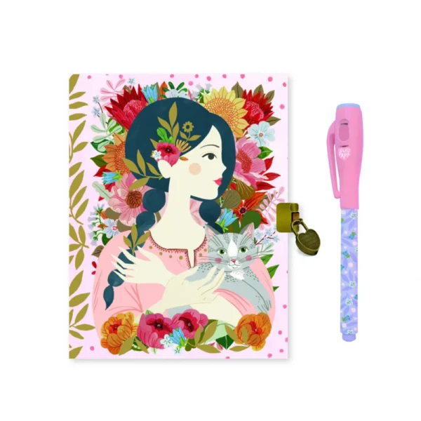 Oana - tajný zápisník s visacím zámkom, kľúčikom a perom