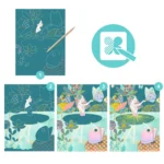 Vyškrabovacie obrázky - Jazero s dúhovým leskom – Obrázok 4