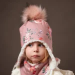 Zimný detský nákrčník - romantic flowers – Obrázok 4